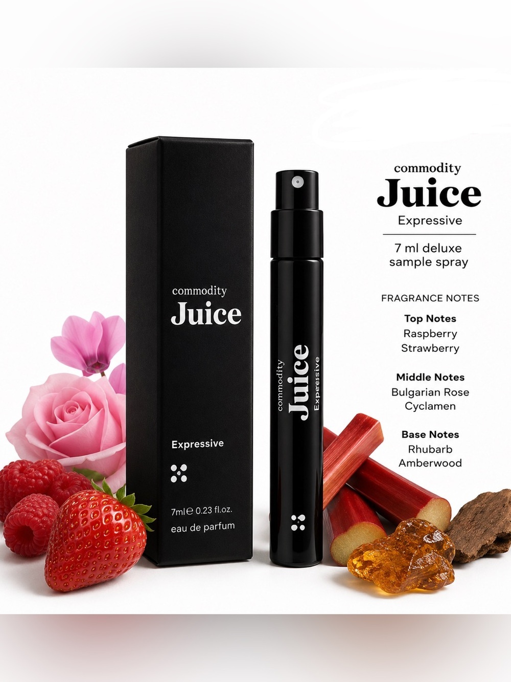 Commodity Juice Expressive Eau de Parfum 7ml Deluxe Sample Spray NIB Unisex